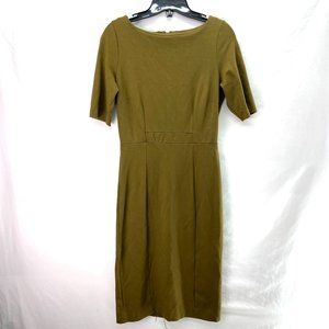 Banana Republic Women's Zip Up Dress Khaki Green - Size 4